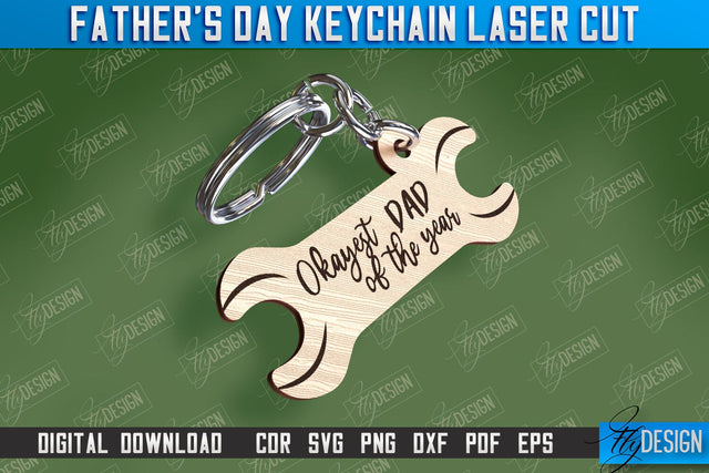 Father’s Day Keychain | Keychain Inscription | Grandpa Gift | CNC Files SVG Fly Design 