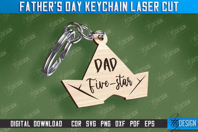 Father’s Day Keychain | Keychain Inscription | Grandpa Gift | CNC Files SVG Fly Design 