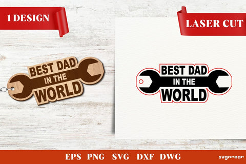 Father’s Day Keychains Laser Cut SVG SvgOcean 