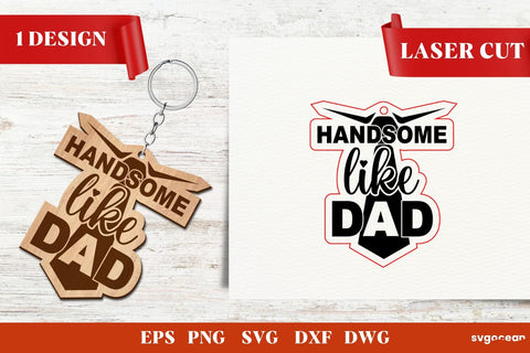 Father’s Day Keychains Laser Cut SVG SvgOcean 