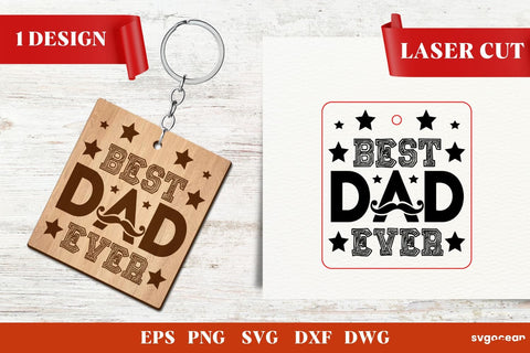 Father’s Day Keychains Laser Cut SVG SvgOcean 
