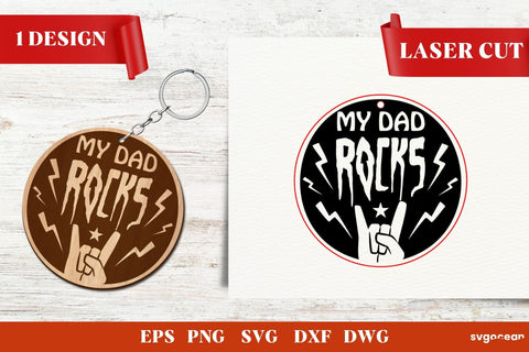 Father’s Day Keychains Laser Cut SVG SvgOcean 