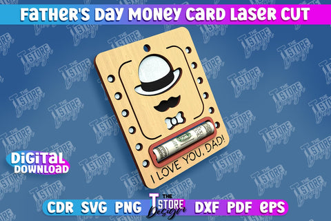 Father’s Day Money Card Bundle | Greeting Cards | Money Card Holder | CNC File SVG The T Store Design 