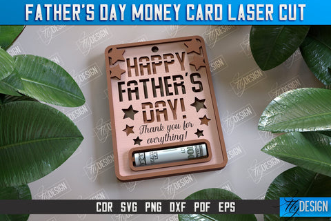 Father’s Day Money Card Bundle | Greeting Cards | Money Holder | CNC File SVG Fly Design 