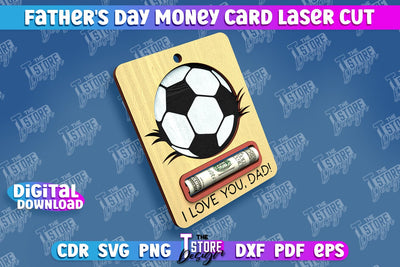 Father’s Day Money Card | Greeting Cards | Money Card Holder | CNC File SVG The T Store Design 