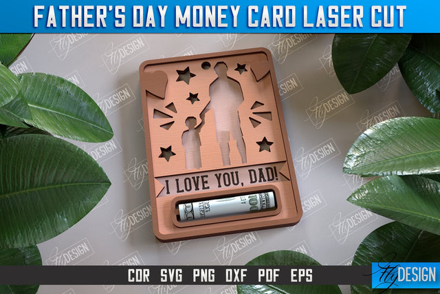 Father’s Day Money Card | Greeting Cards | Money Holder | CNC File SVG Fly Design 