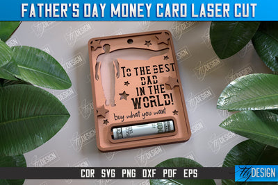 Father’s Day Money Card | Greeting Cards | Money Holder | CNC File SVG Fly Design 