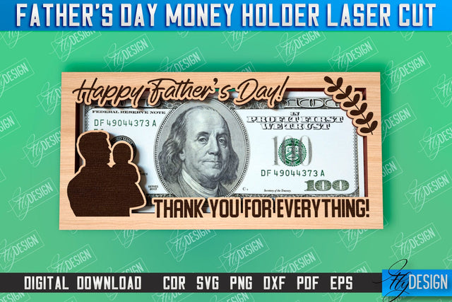 Father’s Day Money Holder | Money Card Design | Greeting Cards SVG Fly Design 