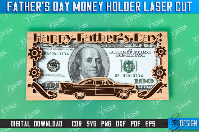 Father’s Day Money Holder | Money Card Design | Greeting Cards SVG Fly Design 