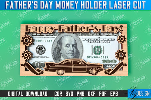 Father’s Day Money Holder | Money Card Design | Greeting Cards SVG Fly Design 