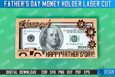 Father’s Day Money Holder | Money Card Design | Greeting Cards SVG Fly Design 