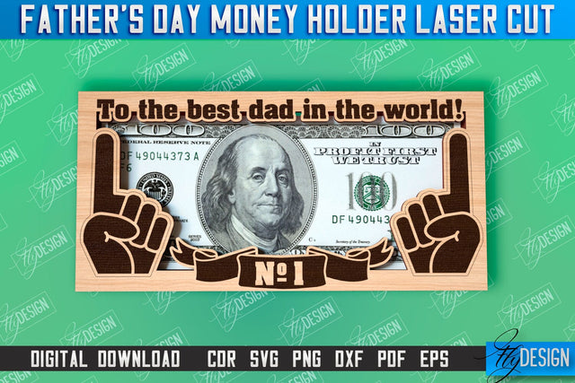 Father’s Day Money Holder | Money Card Design | Greeting Cards SVG Fly Design 