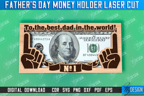 Father’s Day Money Holder | Money Card Design | Greeting Cards SVG Fly Design 