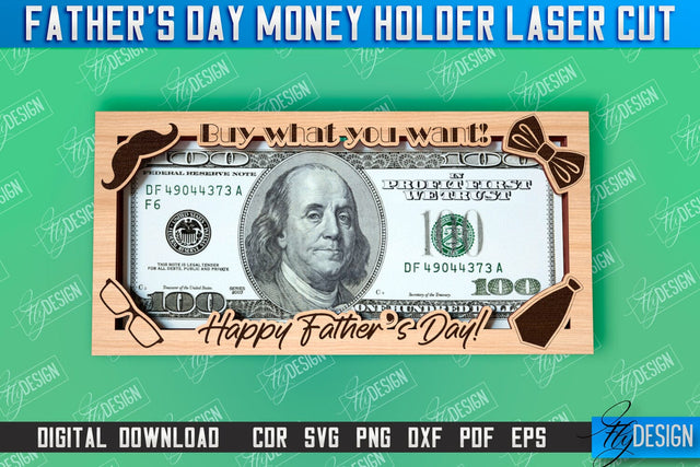 Father’s Day Money Holder | Money Card Design | Greeting Cards SVG Fly Design 