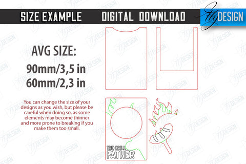 Father’s Day Photo Magnet Bundle | Personalized Photo Magnets | Gift Idea | CNC Files SVG Fly Design 