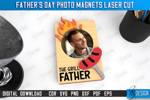 Father’s Day Photo Magnet Bundle | Personalized Photo Magnets | Gift Idea | CNC Files SVG Fly Design 