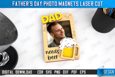 Father’s Day Photo Magnet | Personalized Photo Magnets | Gift Idea | CNC File SVG Fly Design 