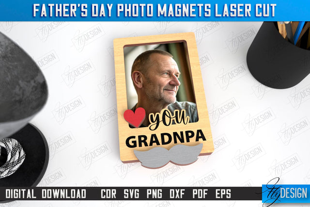 Father’s Day Photo Magnet | Personalized Photo Magnets | Gift Idea | CNC File SVG Fly Design 