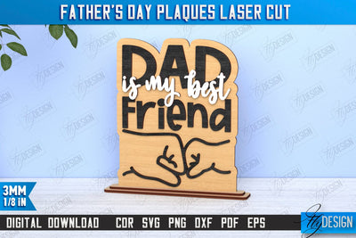 Father's Day Plaques | Gift for Grandpa | Father's Day Signs | Father's Day Stand | CNC File SVG Fly Design 