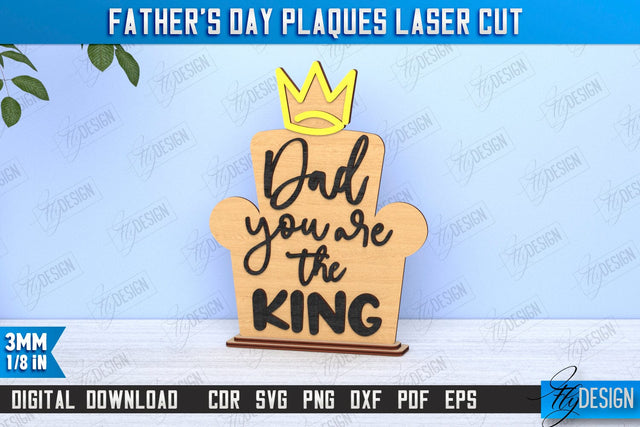 Father's Day Plaques | Gift for Grandpa | Father's Day Signs | Father's Day Stand | CNC File SVG Fly Design 