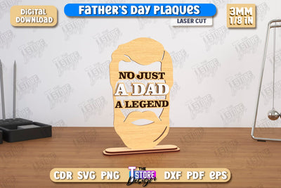 Father's Day Plaques | Gift for Grandpa | Father's Day Signs | Father's Day Stand | CNC File SVG The T Store Design 