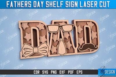 Father’s Day Shelf Sign | 3D Shelf Sign | Gift for Grandpa | CNC Files SVG Fly Design 
