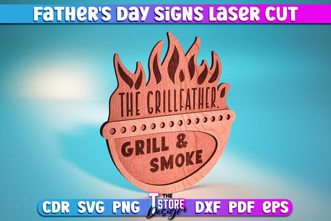 Father’s Day Sign Laser Cut | Home SVG Design | Grandpa Gift | CNC Files SVG The T Store Design 