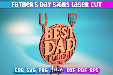 Father’s Day Sign Laser Cut | Home SVG Design | Grandpa Gift | CNC Files SVG The T Store Design 