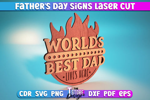 Father’s Day Sign Laser Cut | Home SVG Design | Grandpa Gift | CNC Files SVG The T Store Design 