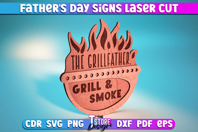 Father’s Day Sign Laser Cut | Home SVG Design | Grandpa Gift | CNC Files SVG The T Store Design 