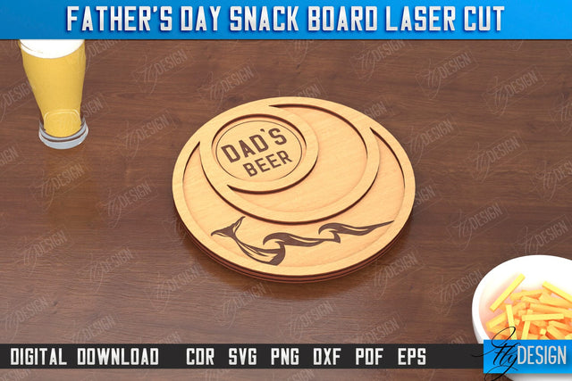 Father's Day Snack Board | Beer Snack Board | Snack Tray | CNC File SVG Fly Design 