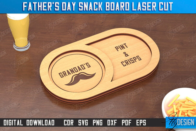 Father's Day Snack Board | Beer Snack Board | Snack Tray | CNC File SVG Fly Design 
