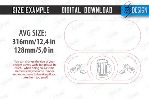 Father's Day Snack Board Laser Cut Bundle | Beer Snack Board | Snack Tray | CNC Files SVG Fly Design 