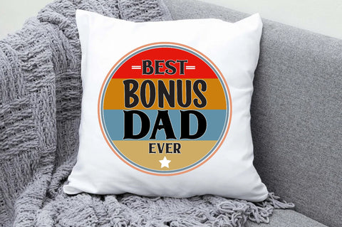Fathers day sublimation designs download, Best bonus dad ever retro shirt design, bonus dad shirt design, fathers birthday gift step dad png Sublimation Jagonath Roy 