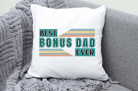 Fathers day sublimation designs download, Best bonus dad ever retro shirt design, bonus dad shirt design, fathers birthday gift step dad png Sublimation Jagonath Roy 