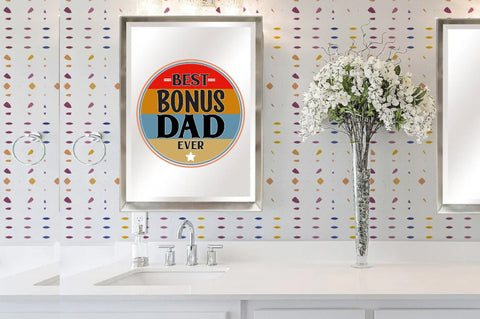 Fathers day sublimation designs download, Best bonus dad ever retro shirt design, bonus dad shirt design, fathers birthday gift step dad png Sublimation Jagonath Roy 