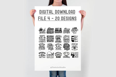 Fathers Day SVG Bundle - Dad Life SVG - Daddy SVG Cut Files SVG TonisArtStudio 