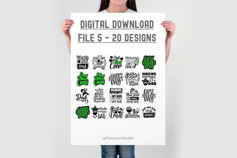 Fathers Day SVG Bundle - Dad Life SVG - Daddy SVG Cut Files SVG TonisArtStudio 