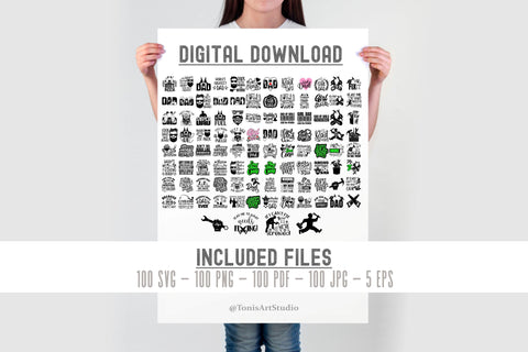 Fathers Day SVG Bundle - Dad Life SVG - Daddy SVG Cut Files SVG TonisArtStudio 