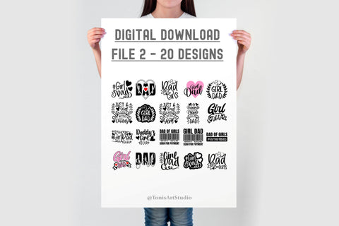 Fathers Day SVG Bundle - Dad Life SVG - Daddy SVG Cut Files SVG TonisArtStudio 