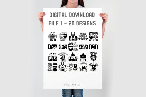 Fathers Day SVG Bundle - Dad Life SVG - Daddy SVG Cut Files SVG TonisArtStudio 