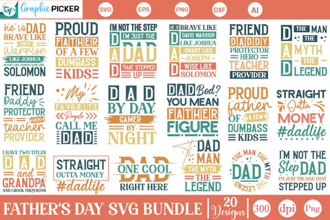 Father's Day SVG Bundle, Dad SVG Bundle, Father's Day T-Shirt Bundle, Father's Day SVG, Dad SVG, Father's Day T-Shirt Design SVG DesignPlante 503 