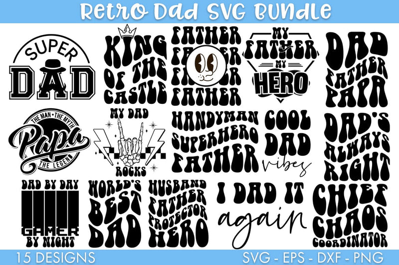 Father's Day SVG Bundle Sublimation Cut file SVG Freeling Design House 