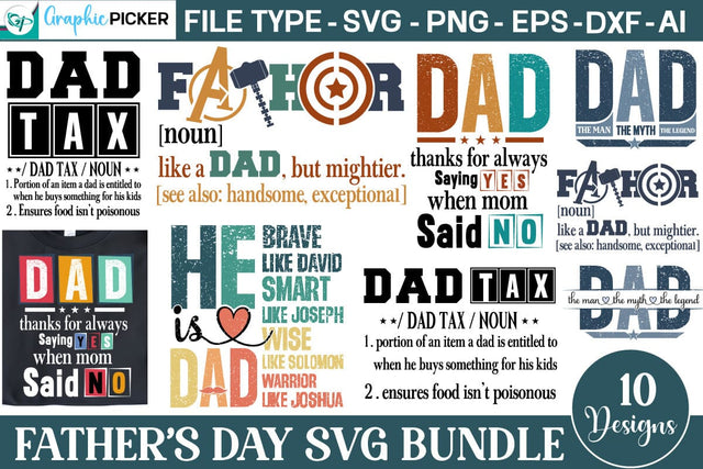 Father's Day SVG Design Bundle, Dad SVG Design, Father's PNG SVG DesignPlante 503 