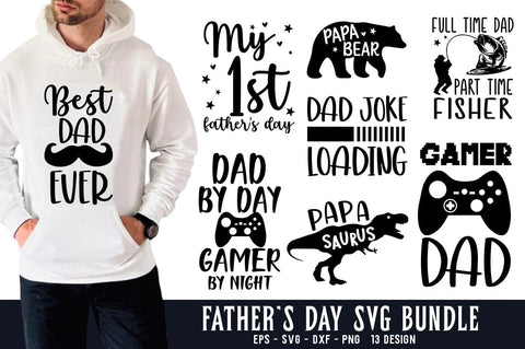 Father's Day T-shirt, Dad Quote Design Bundle, Tahter's Day SVGs SVG FiveStarCrafting 