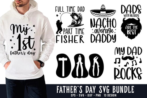 Father's Day T-shirt, Dad Quote Design Bundle, Tahter's Day SVGs SVG FiveStarCrafting 