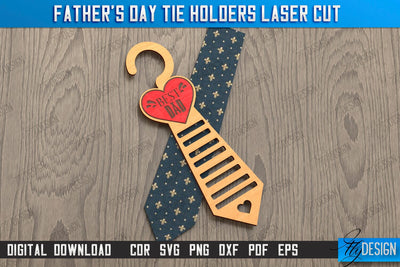 Father's Day Tie Holder | Tie Hanger | Gift Idea | Gift for Grandpa | CNC File SVG Fly Design 