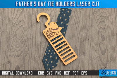 Father's Day Tie Holder | Tie Hanger | Gift Idea | Gift for Grandpa | CNC File SVG Fly Design 