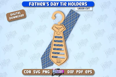 Father's Day Tie Holder | Tie Hanger | Gift Idea | Gift for Grandpa | CNC File SVG The T Store Design 