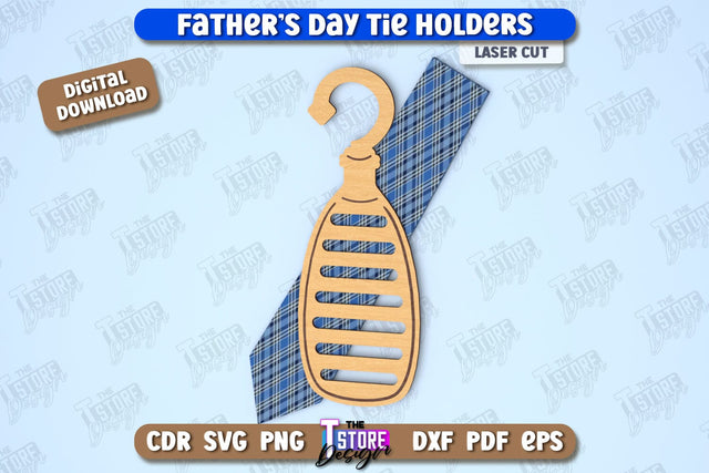 Father's Day Tie Holder | Tie Hanger | Gift Idea | Gift for Grandpa | CNC File SVG The T Store Design 